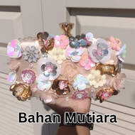Waiwai Tas Kondangan Wanita Manik Bunga Impor Mewah Elegan 350 Flower Clutch