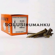 100 Concrete Nails DAIKEN 2" 50.8mm Yellow Daiken Nails 2 Inch 2 In Per Box