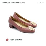 LA BELLA รุ่น LB AMORE QUEEN MID HEELS - ROSY BROWN