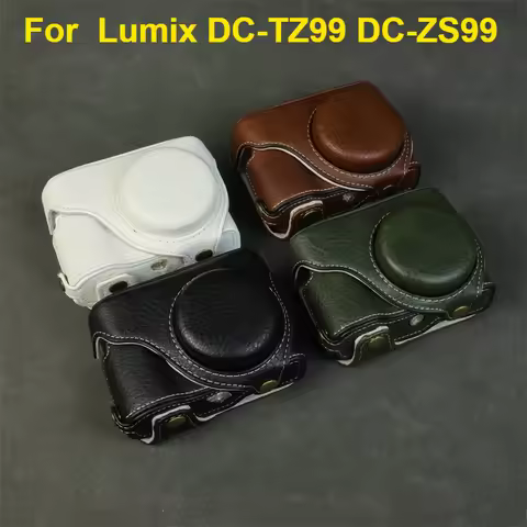 Camera Bag Leather Case For Panasonic Lumix ZS99 / TZ99 Camera Foreskin Cover Protective Cover Base 