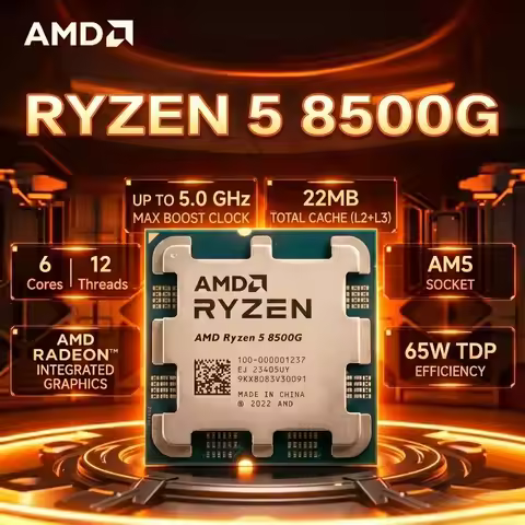 AMD Ryzen 5 8500G Desktop CPU Zen4 4nm 6C12T 5.0GHz 16MB Cache AM5 65W Radeon 740M RDNA3 Gaming Offi