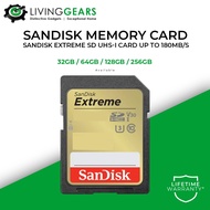 Sandisk Memory Card SDHC & SDXC Extreme ( 16GB / 32GB / 64GB / 128GB / 256GB ) SPEED UP TO 180MB/S