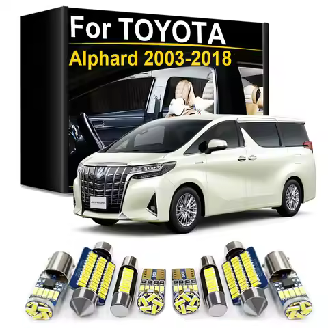 Interior LED Light Kit Canbus For Toyota Alphard 10 20 30 2003- 2006 2007 2008 2009 2010 2011 2012 2