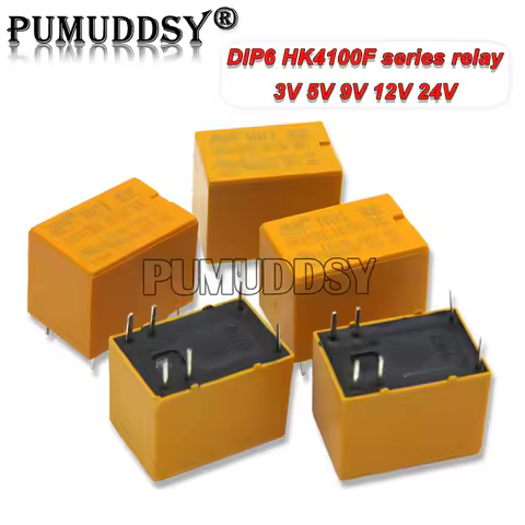 HK4100F Series Relay Hk4100F-DC12V 12V DIP-6 3A 250V AC/ 30V DC 3V 5V 9V 24V HK4100f-DC12V-SHG 5PCS/