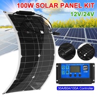 [Zeberdany] 100W 100 Watt Portable Solar Panel Flexible Outdoor RV Boat Solar Panel Power Supply