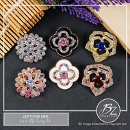 Kerongsang Bahu Set Kiri & Kanan Tudung  Shawl Bawal & Scarves Brooch Diamond Pin Hijab Muslimah Fas