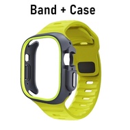 TPU case and silicone strap Sports strap for Apple Watch 49mm 45mm 44mm 41mm Iwatch Series 9 8 7 6 S
