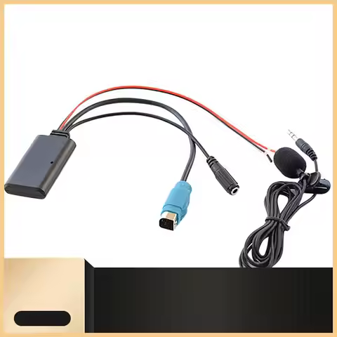 Car Radio KCE-237B AUX Input Replacement 3.5MM Audio MP3 Bluetooth 5.0 Microphone Adapter For Alpine