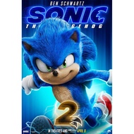 Bandai Sonic 2 Movie Print Poster 2022 Sonic The Hedgehog2 Action Adventure Comedy Film Wall Art Can