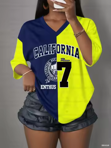 Women's Sports Jersey NO 98 Print Short Sleeve T-Shirt Summer Baseball Jerseys Plus Size Women's Spo