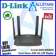 DLINK / D-Link DWR-M930DS Dual SIM 4G LTE Router / Wireless N300 (Warranty 3years with Dlink SG Serv