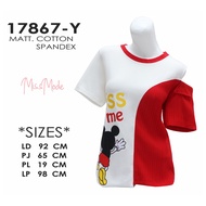 KATUN MM 17867-Y WOMEN'S TOP COTTON SPANDEX MICKEY MOUSE LD 92 CM FIT TO S MISSMODE SVL