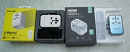 Momax 1-World 65W GaN旅行插座 白色及Zendure Passport III 65W旅行插座 藍色
