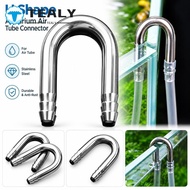 TEALYPH Air Tube Connector, 4-5mm Tube U Shape Aquarium Airline Connector,  Stainless Steel Rust Res