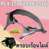 ครอบเรือนไมล์ (เปลือกแท้ศูนย์) PCX 150 (2018-2020) เคฟล่าลายสาน 5D พร้อมเคลือบเงา ฟรี!!! สติ๊กเกอร์ 