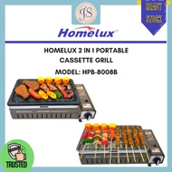JASENG | HOMELUX 2 IN 1 Portable Cassette Grill Infrared HPB-8008B