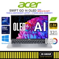 Acer Swift Go 14 SFG14-73-747T - Intel Core Ultra 7-155H - Intel Arc Graphics - 32GB DDR5X RAM - 1TB SSD (2Yrs Agent)