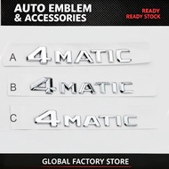 1 x ABS 4MATIC 4 Matic Auto Letter Logo Car Rear Tailgate Decorative Emblem Sticker For Mercedes Ben