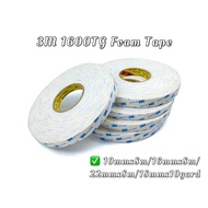 READY STOCK 3M 1600TG Foam Tape (10mmx8m/16mmx8m/22mmx8m/18mmx10yard)
