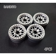 Bandito Rim Beadlock Aluminum V4 Silver 1.9 Wheels SCX10 TRX4