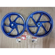 yamaha Y125z/zr sport rim Biru Gp Original siap kepala tubeless, bearing, bush