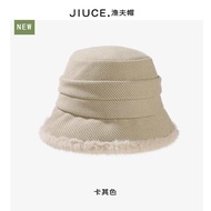 Feelme KK-535 Topi Musim Dingin Thermal Bucket Hat Fur Faux Topi bulu winter Musim Dingin Beanie Pom