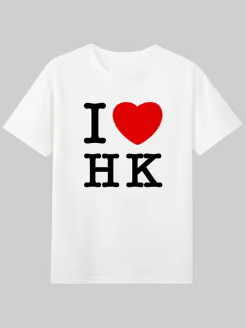 I Love Beijing anghai Hong Kong Taiwan New York Bangkok T-irt Crew Ne ort Sve Faion Urban Loose Fit 