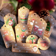 abongsea 100pcs Merry Christmas Gift Tags Kraft Paper Card Hang Tag Christmas Party Favor Nice