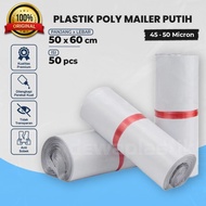 Polymailer 50x60 cm Putih Isi 50 Pcs Polymailer Kantong Plastik 