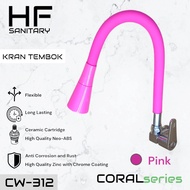 CW312 Flexible wall Faucet PINK Funnel JAMBON TRUMPET THRUMPET / 312 Anti-Rust wall Mounted Dishwash
