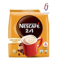 Nescafe 2 In 1 Instant Coffee Original Zero Sugar Added 30 x 9g