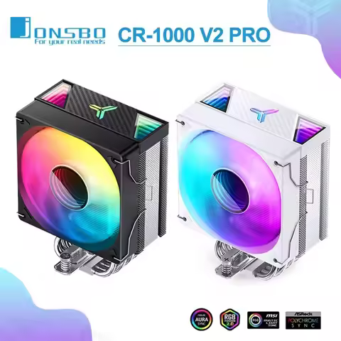 Jonsbo CR-1000 V2 PRO ARGB CPU Cooler 6 Heat Pipe Radiator PWM 120mm Cooling Fan PC Heatsink Intel L