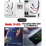 (SG SELLER)  3in1 DATA CABLE (6A)
