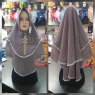 Hijab Payet List mini/jilbab ceruty/jilbab instan/bergo instan/jilbab sorong/hijab langsung pakai/be