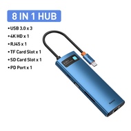 Baseus USB C HUB ประเภท C ถึง HDMI USB 3.0 PD Adapter SD TF slot RJ45 VGA 3.5 มม. เสียงสำหรับ MacBoo