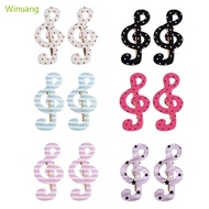Winu 2  Lovely Star Dot Music Symbol Hair Clip Safe Acrylic Hair Decorations Barrettes Present For K