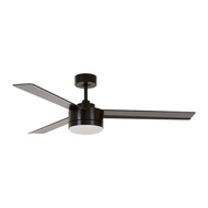 Decorative Ceiling Fan Mt Edma 52IN OMNI PLUS Black Ceiling Fan with LED Lights and Wall Control