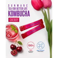 SUNMAN Kombucha Cherry Flavor 5g (10pcs/20pcs) Zero Sugar 19 Types of Lactobacillus Prebiotics UK Vi