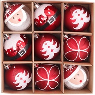 9PCS Christmas tree Balls Plastic for New Year Tree Pendants