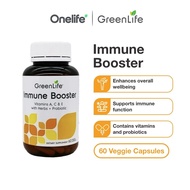 GreenLife Immune Booster (Vitamins A, C & E) with Herbs & Probiotic 2B CFU 60 Veggie Capsules - For 