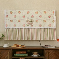 Tv hood lcd tv penutup penutup penutup penutup kain renda taman tergantung