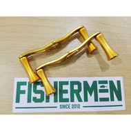 Fishermen gold Aluminum alloy handle for Daiwa Shimano Abu Garcia Fishband Bc Reel Handle