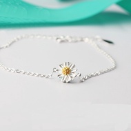 Laura Jewelry women's silver anklet with high quality chrysanthemum, beautiful silver anklet High qu