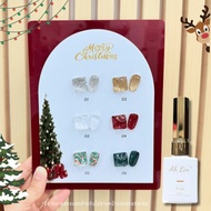 เซตสีเจลคริสต์มาส 6สี Ahlin Christmas Gel Set ยาทาเล็บเจล แถมชาร์ต -wenails