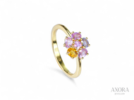 แหวนดอกไม้ Daisy fancy ceylon sapphire