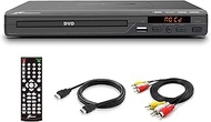 Mediasonic CD/DVD Player – Upscaling 1080P All Region DVD Players for Home with HDMI/AV Output, USB Multimedia Player Function, High Speed HDMI 2.0 &amp; AV Cable Included (HW210AX)