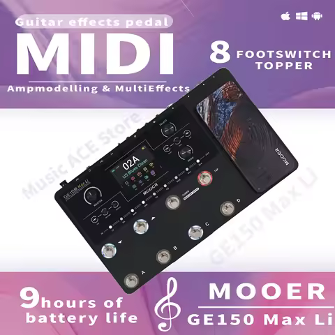 MOOER GE150 Max Multi Effects Guitar Pedal Amp Modelling Pedalboard for Recording Practice Live Perf