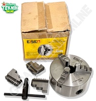 Catok Bubut Kaki 3 EISEN 3" 5" K11-80 K11-125 EISEN / Chuck Kepala Mesin Bubut 3 5 Inch Claw Jaw 3