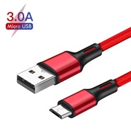 Micro usb Cable Charging Cable 3.0A 2M Long Fast Charger Port Charging Cable Braided Cable for VIVO 
