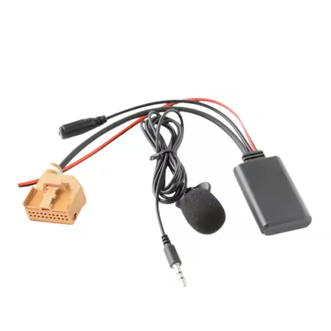 Car Bluetooth 5.0 Aux Cable Microphone Handsfree Mobile Phone Free Calling AV/AV2 Adapter for Audi Q